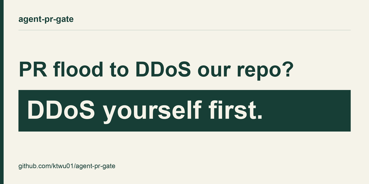 Agent-PR-Gate Asks Humans to Approve the Goal Before AI Writes a PR
