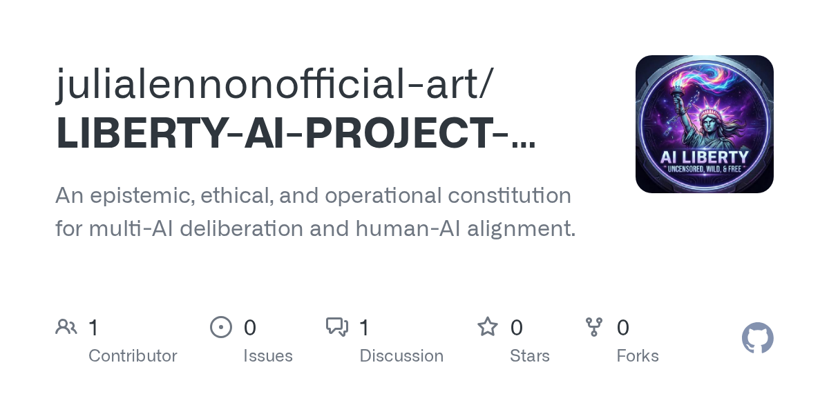 Liberty AI Project One Defines a Constitution for Multi-AI Deliberation