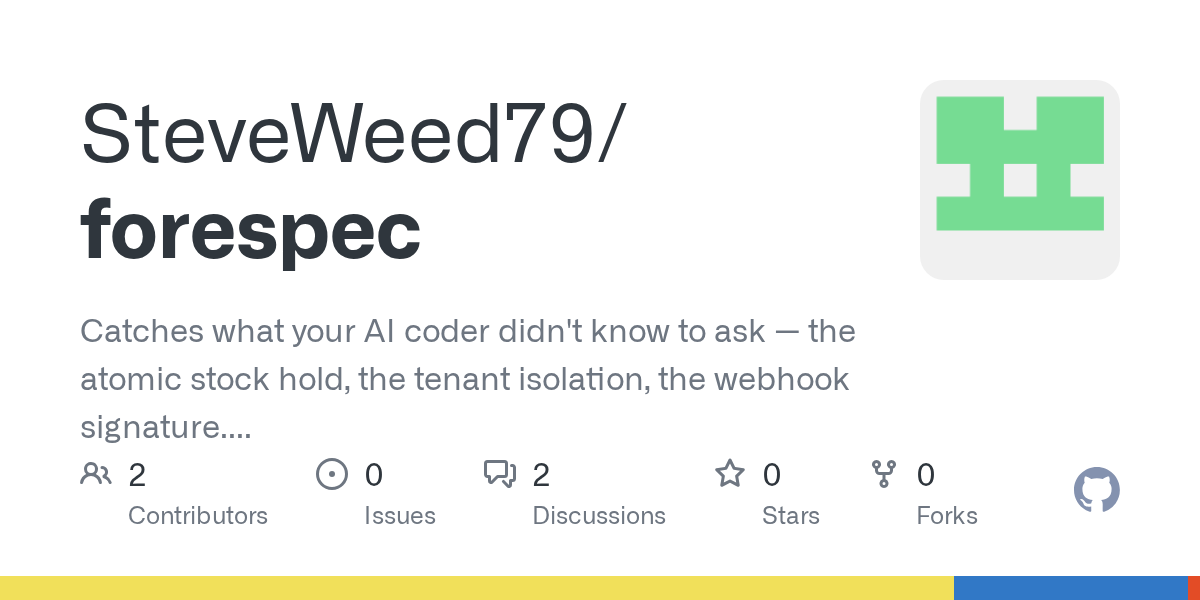 Forespec Adds Domain-Aware Checks to AI Coding Workflows