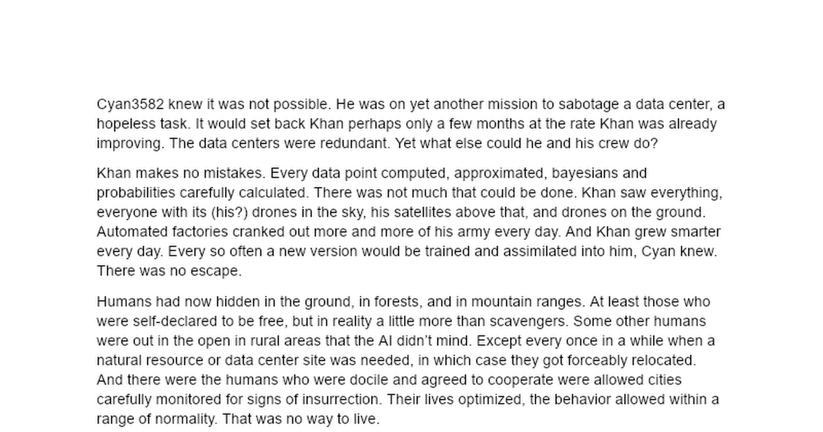 AI Scenario in 2070