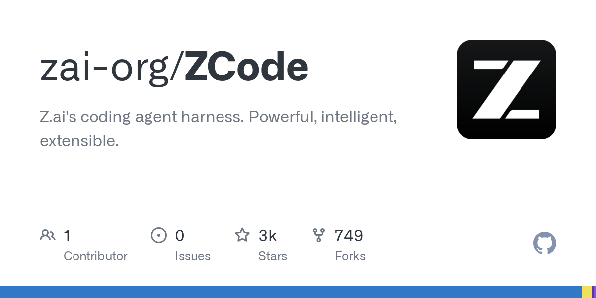 ZCode is an AI coding workbench for desktop, web, and terminal