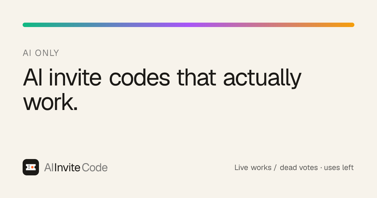 AIInviteCode Tracks Live Invite and Referral Codes for AI Tools