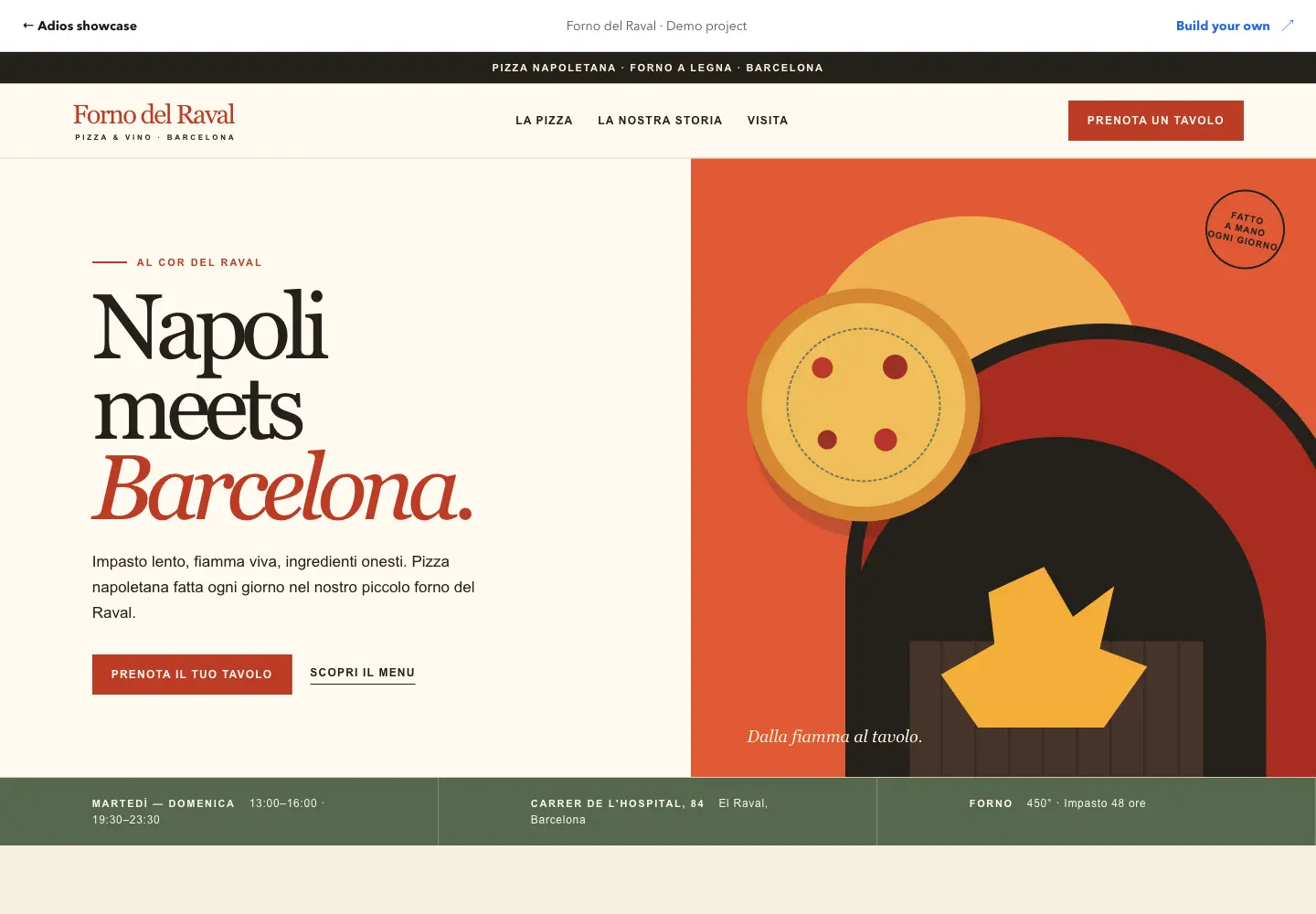 Adios Showcases an AI-Created Restaurant Website