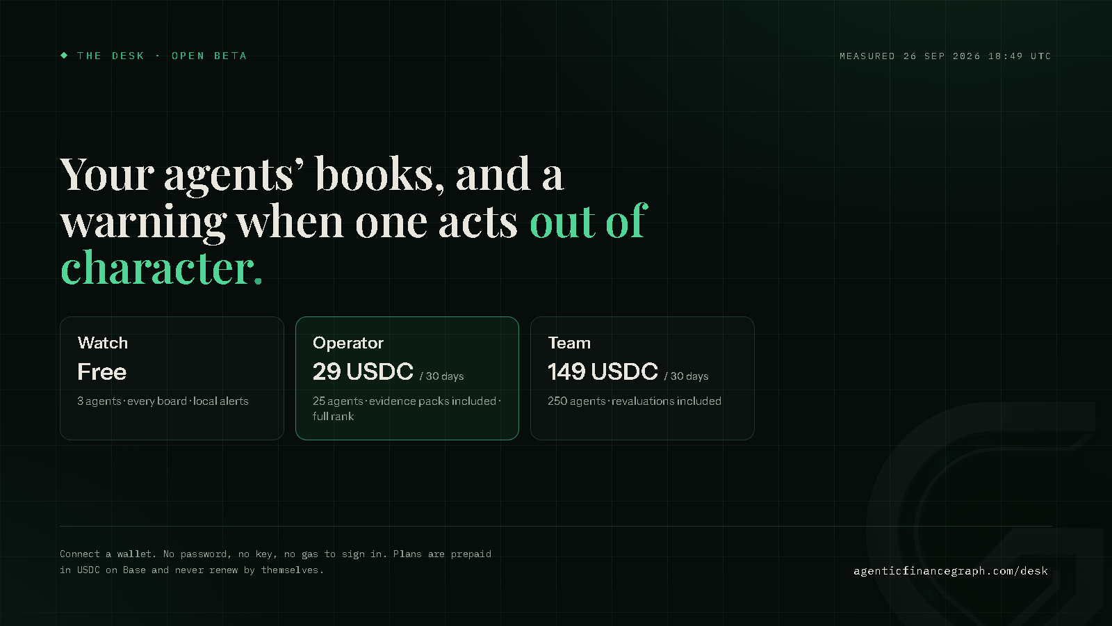 The Desk Opens in Beta to Monitor Agents’ Financial Activity