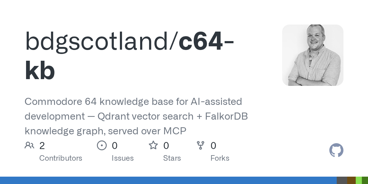 c64-kb Builds an MCP Knowledge Base for AI-Assisted Commodore 64 Development