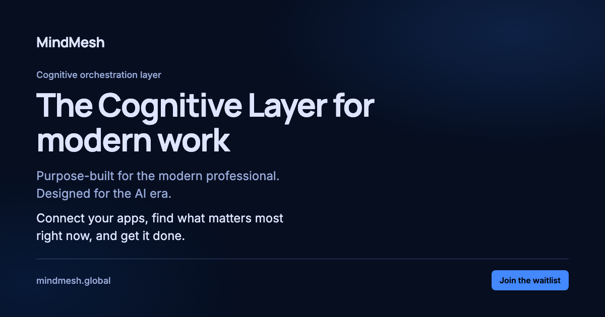 MindMesh Presents a Cognitive Layer for Modern Work