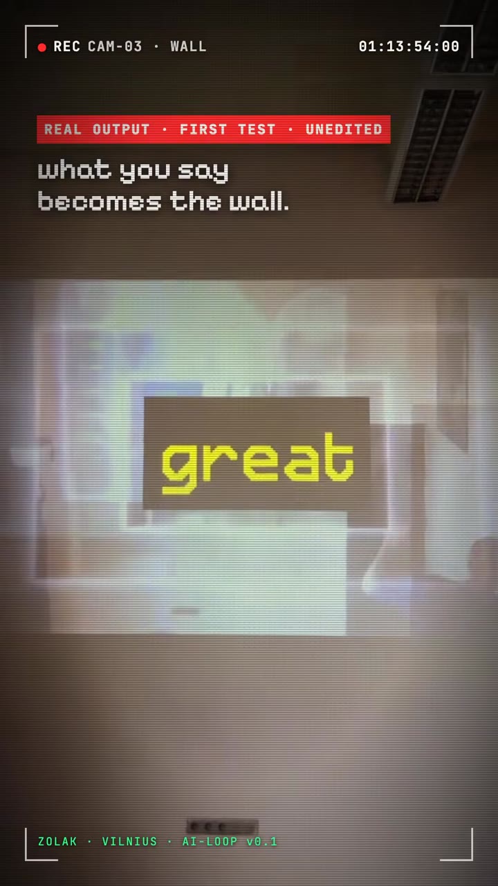 A Local LLM Turns a Vilnius Wall Into a Live AI Party Interface