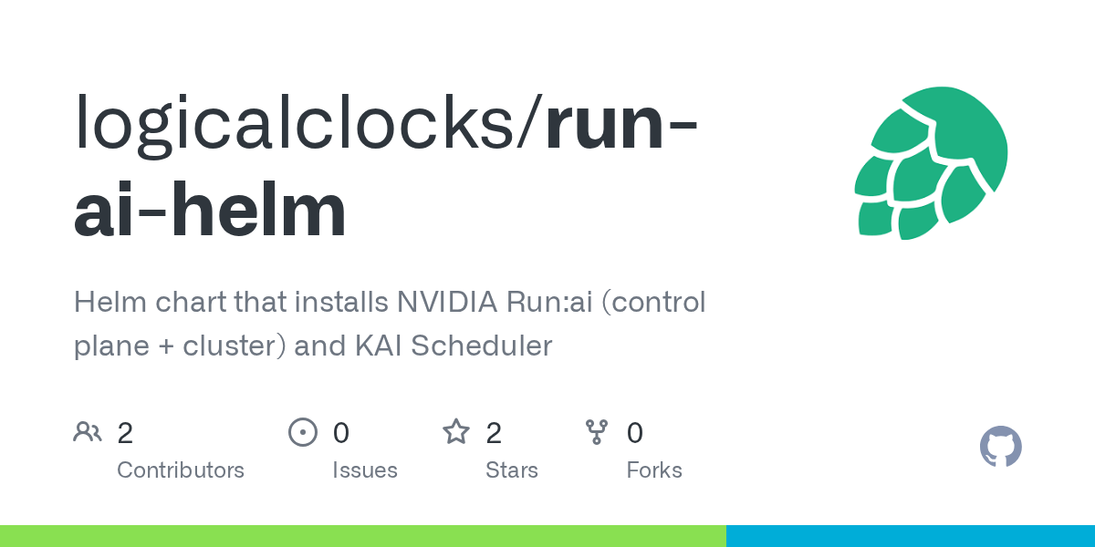 Helm Chart Deploys NVIDIA Run:ai and KAI Scheduler on Kubernetes