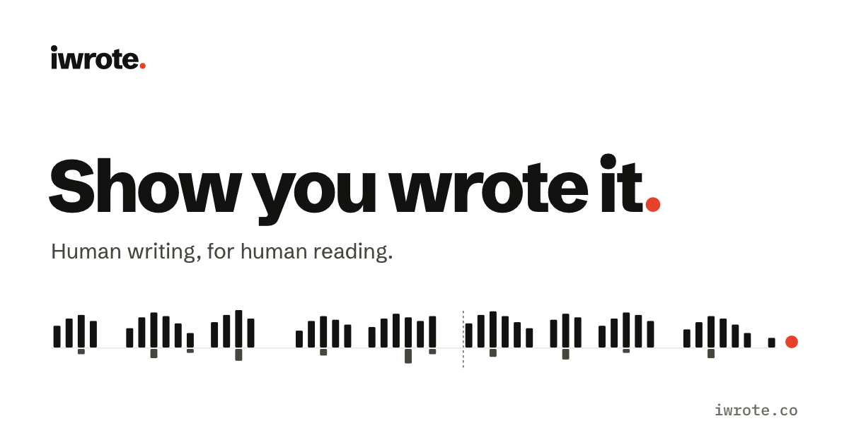 iwrote Certifies Writing as Human-Written