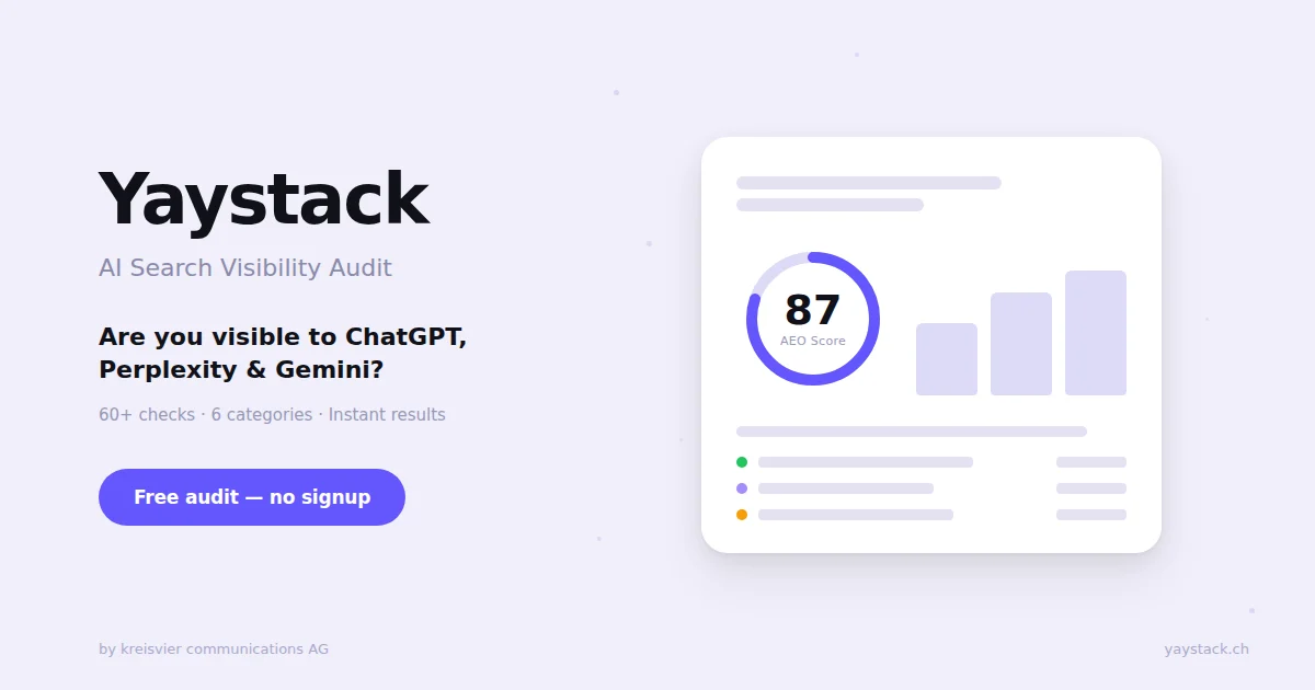 Yaystack Audits Website Visibility in AI Search