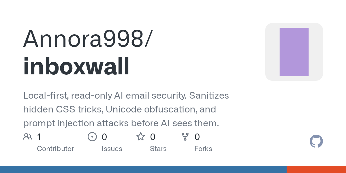 InBox Wall Sanitizes Hidden Email Content Before AI Processing