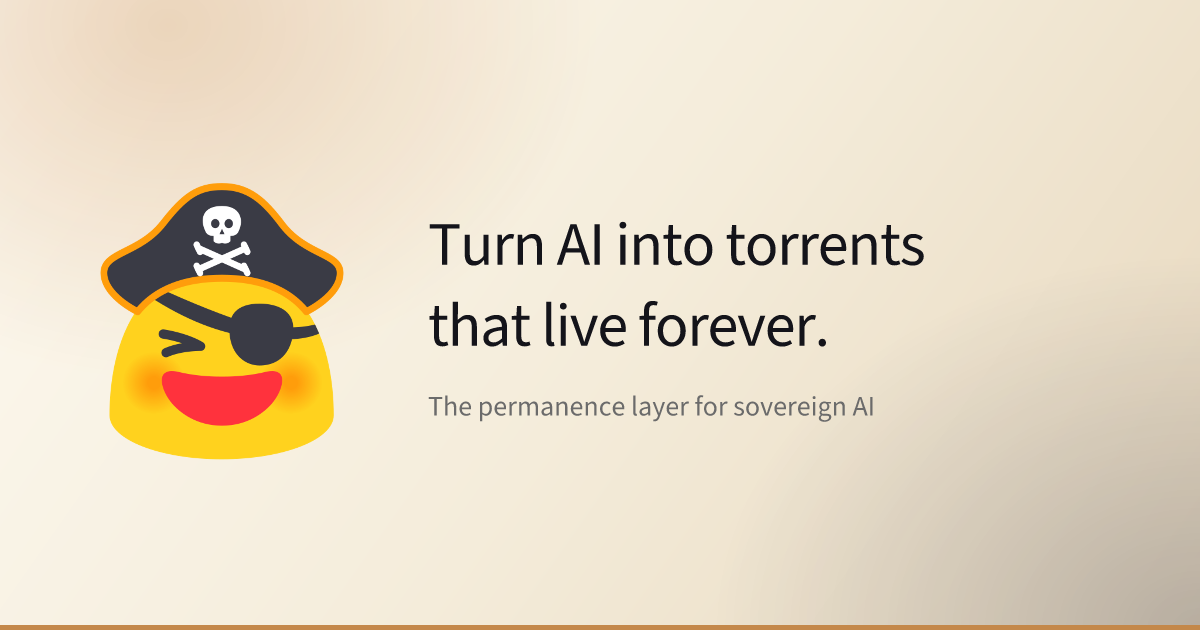 Pirate Face Turns Requested AI Models into Torrents and Flags License Limits