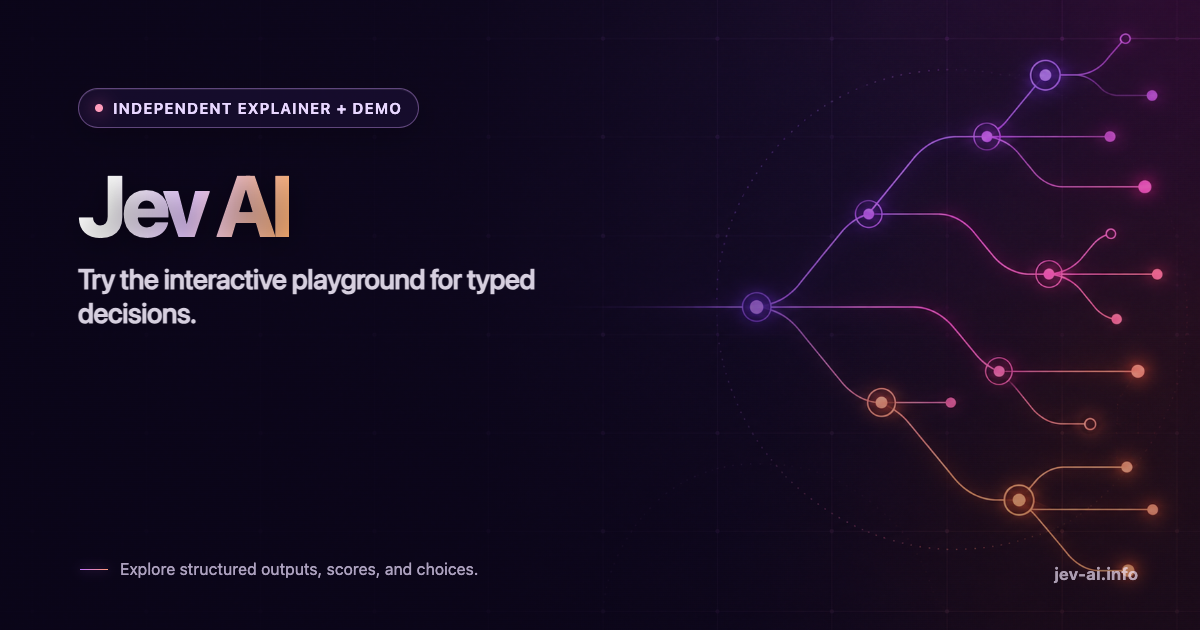 Jev AI Playground Features Noul for Typed Yes-or-No Decisions