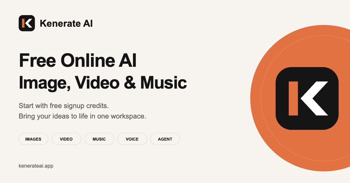 KenerateAI Offers Free AI Generation for Images, Videos, and Music