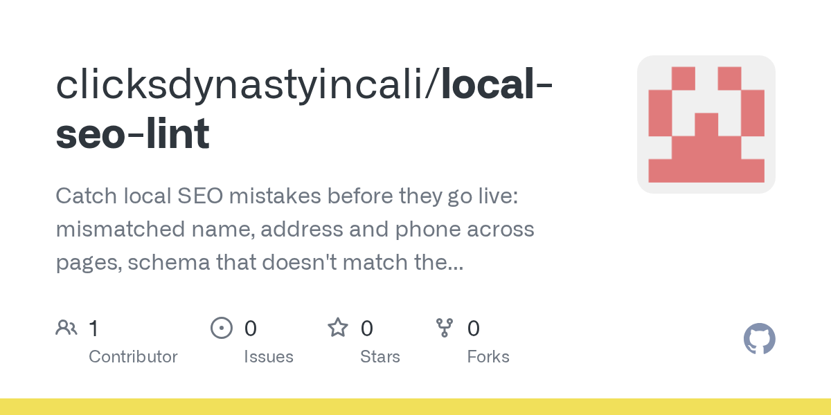 local-seo-lint Checks Local SEO and AI-Search Errors in Static Sites