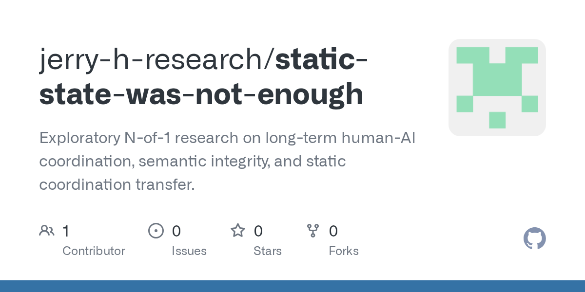 N-of-1 Study Finds Static State Insufficient for Long-Term Human-AI Coordination