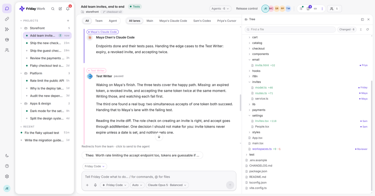 Friday Work Brings Coding Agents and Teams Into One Shared Workspace