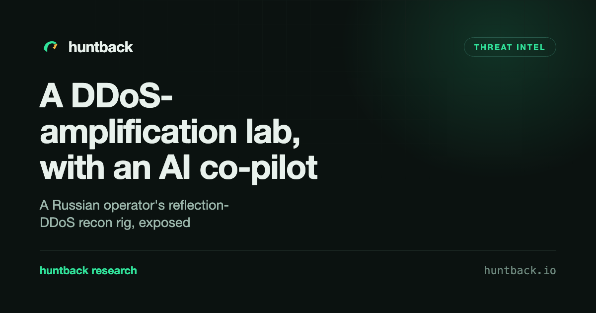 Russian-Speaking Operator Used an AI Copilot in a DDoS-Amplification Lab