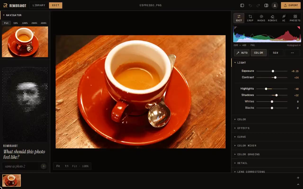 Rembrandt Offers a Free Cross-Platform Photo Editor with On-Device AI