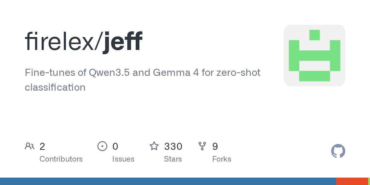 Jeff Releases Small Models for Fast Zero-Shot Classification