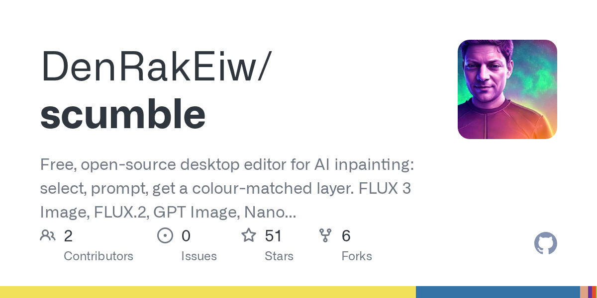 Scumble Is an Open-Source Desktop Editor for AI Inpainting