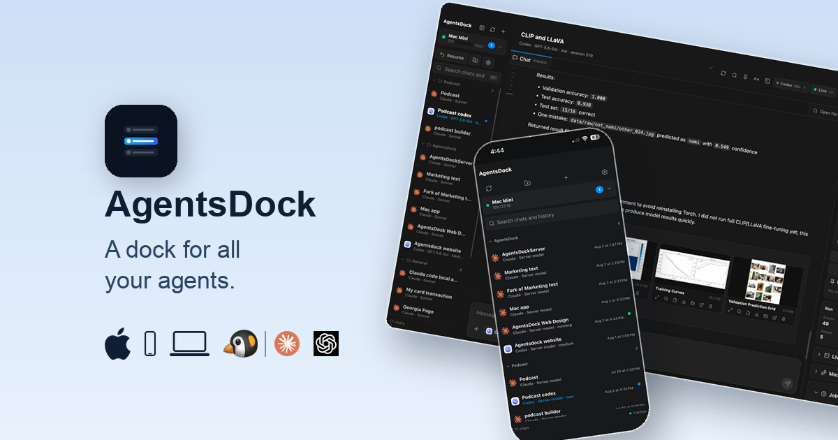AgentsDock: A macOS Dock for Your Agents