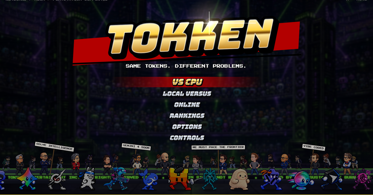 TOKKEN: A Landscape Fighting Game Where AI Models Battle