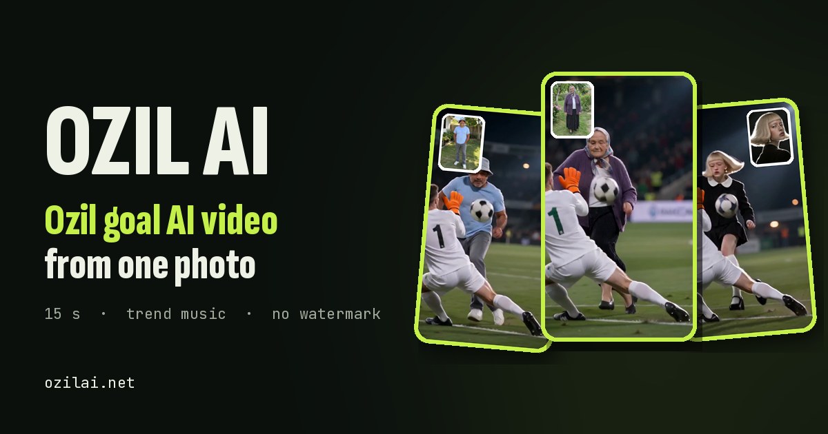 Ozil AI Turns One Photo into a Mesut Özil Goal Video