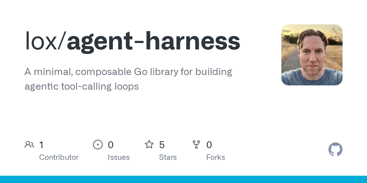 agent-harness Offers a Composable Go Runtime for LLM Tool-Calling Agents