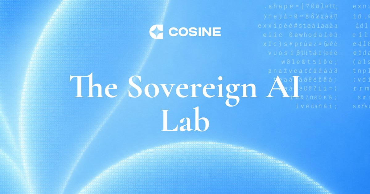 Cosine Positions Itself as a Sovereign AI Lab Focused on Production-Quality Output