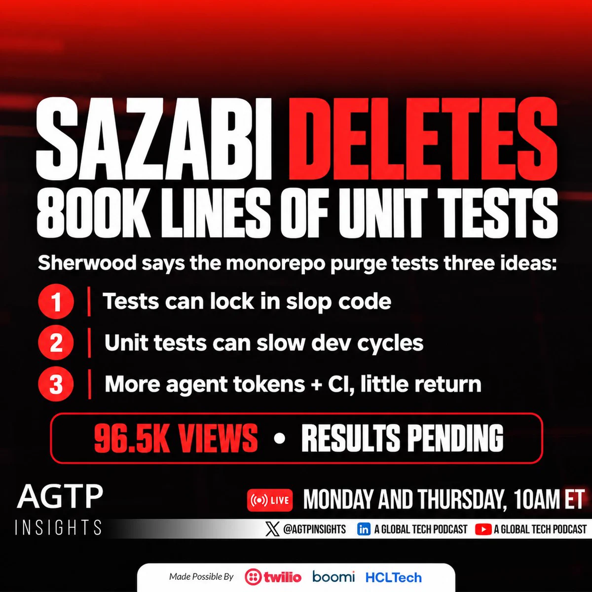 Developers Use AI Shift to Delete Hundreds of Thousands of Unit-Test Lines