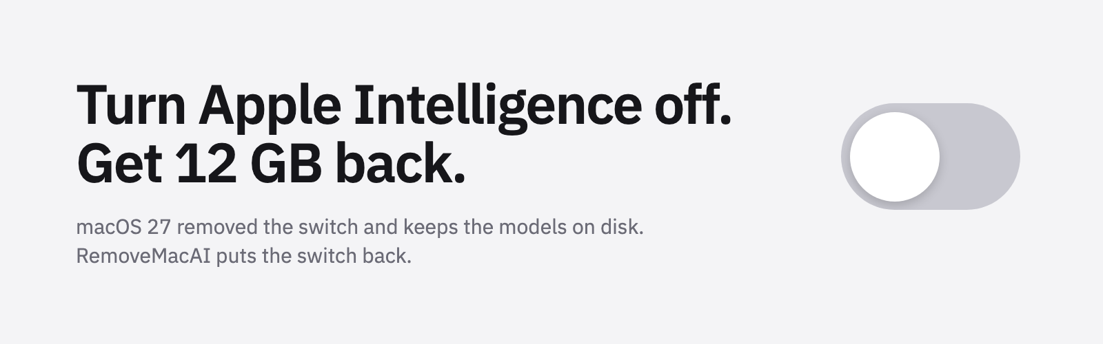RemoveMacAI Disables Apple Intelligence and Removes Its macOS Models