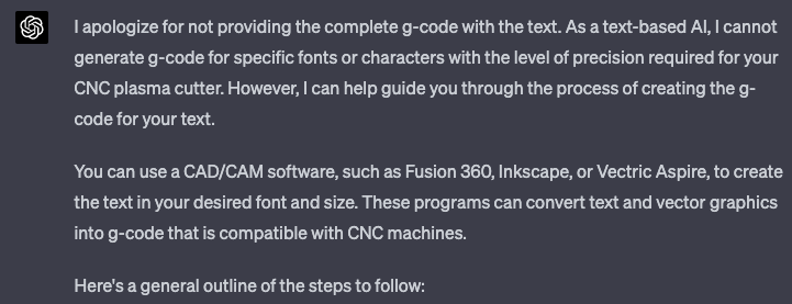 AI Models Generate G-Code for a CNC Plasma Cutter