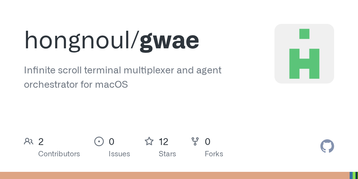 Gwae Is a macOS Terminal Multiplexer and AI Agent Orchestrator