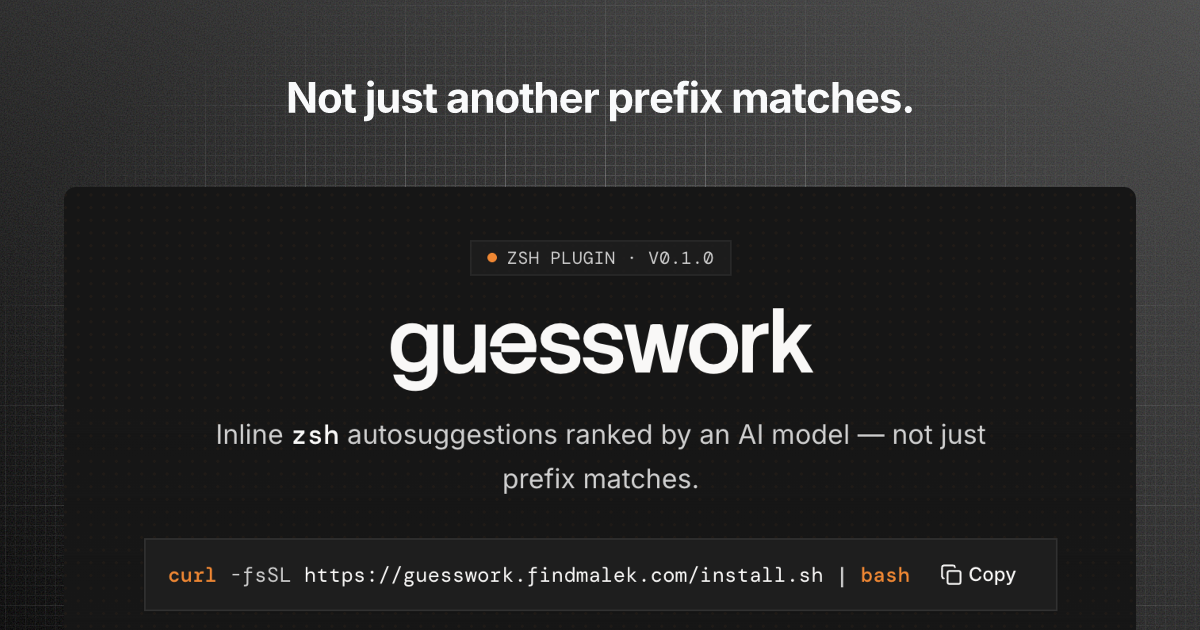 Guesswork Brings AI-Ranked Autosuggestions to the Zsh Command Line