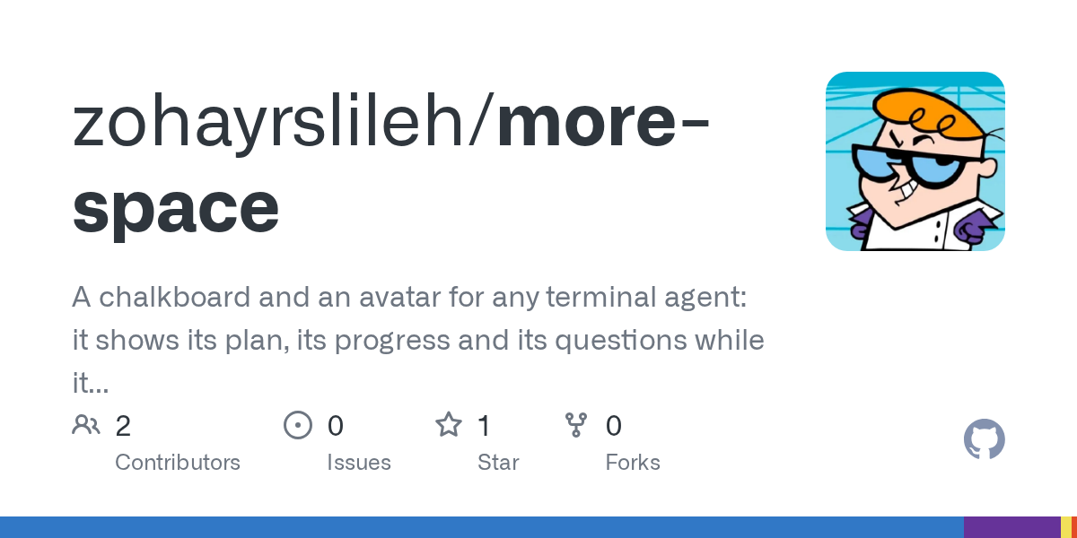 More Space Gives Terminal Agents a Chalkboard Interface and Avatar