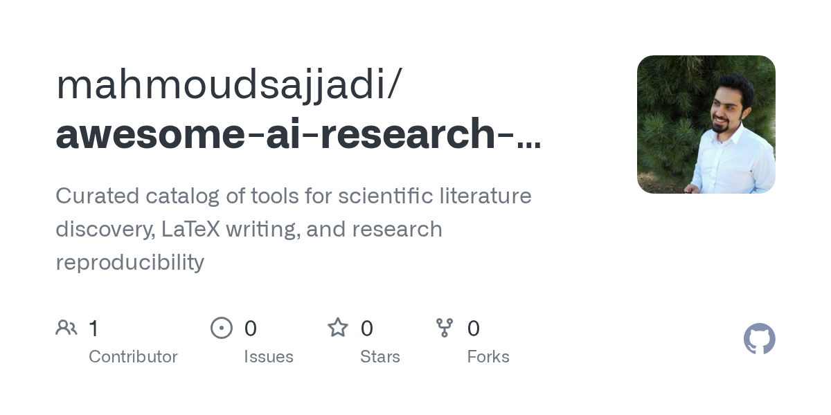 Awesome AI Research Tools Catalogs Tools for the Scientific Research Lifecycle