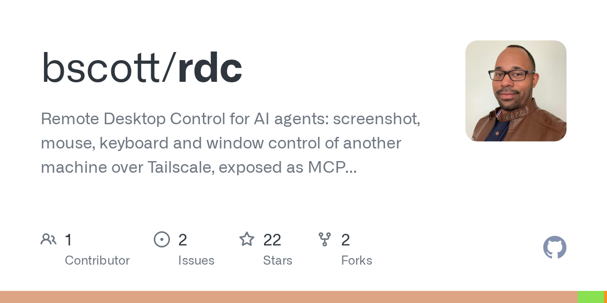 rdc Gives AI Agents Remote Desktop Control Over Tailscale